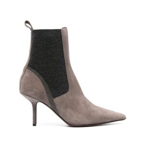 New Brunello Cucinelli Monili Chain Ankle Bootie Sz 41